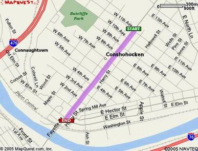 Map of Conshohocken parade route